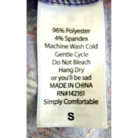 Lularoe Women's Irma S Short Sleeve Tunic Purple Floral Paisley Print New w/Tags - Picture 8 of 8